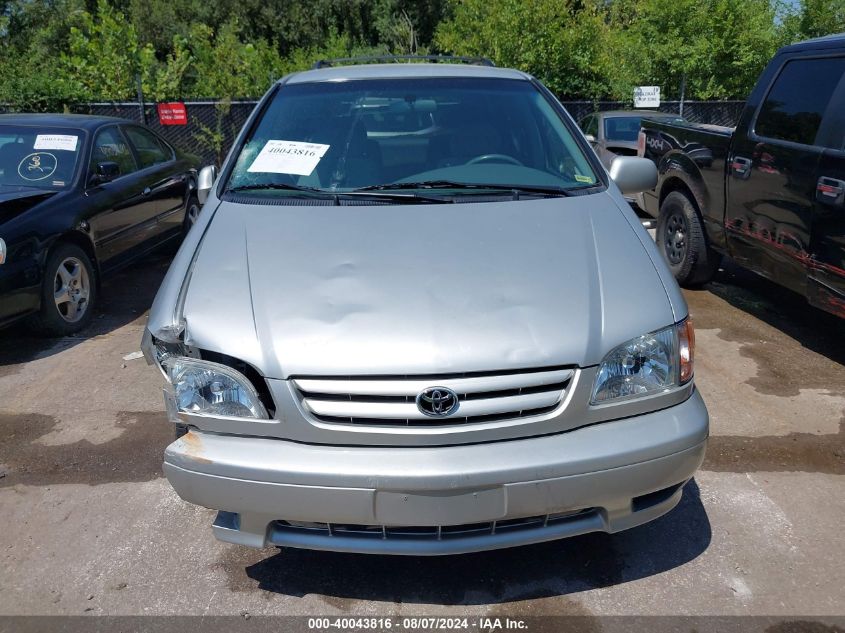 2002 Toyota Sienna Le VIN: 4T3ZF13C62U454253 Lot: 40043816
