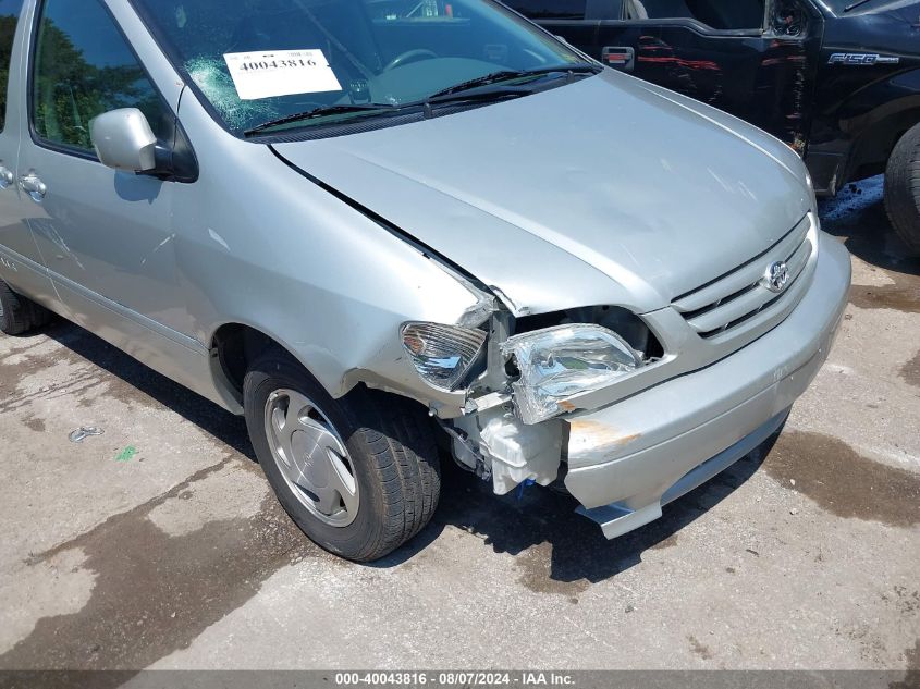 2002 Toyota Sienna Le VIN: 4T3ZF13C62U454253 Lot: 40043816