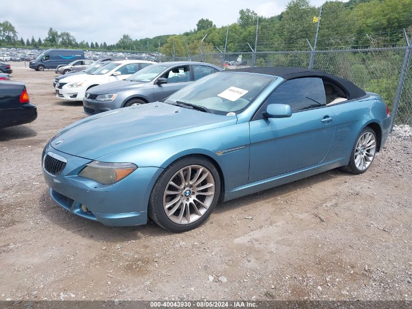 2004 BMW 645Ci VIN: WBAEK734X4B321803 Lot: 40043930