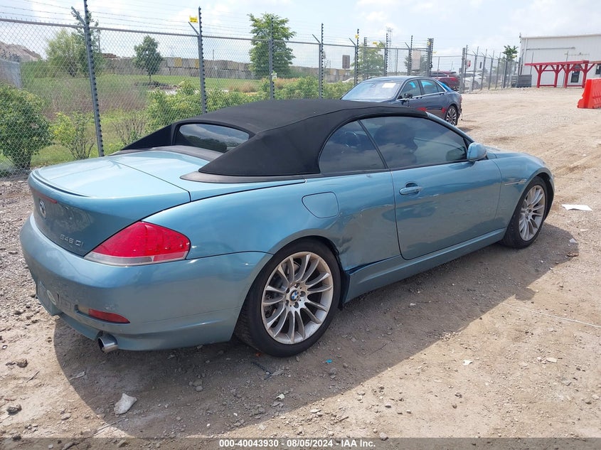 2004 BMW 645Ci VIN: WBAEK734X4B321803 Lot: 40043930