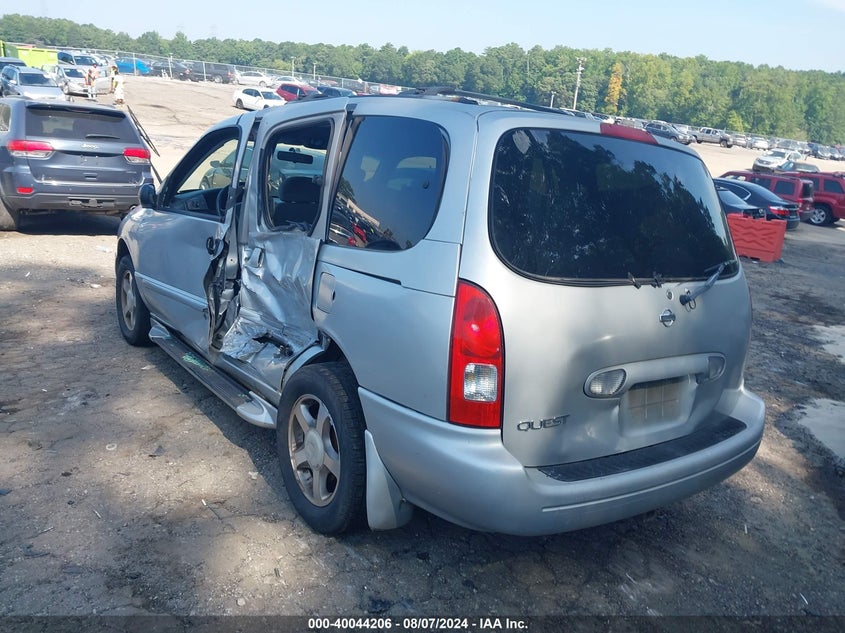 2001 Nissan Quest Gxe VIN: 4N2ZN15T11D814795 Lot: 40044206