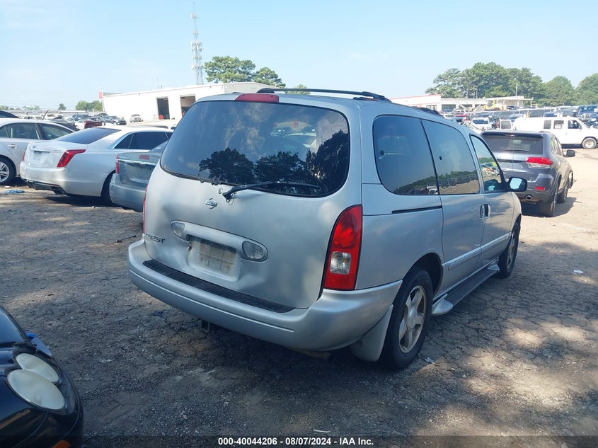 2001 Nissan Quest Gxe VIN: 4N2ZN15T11D814795 Lot: 40044206