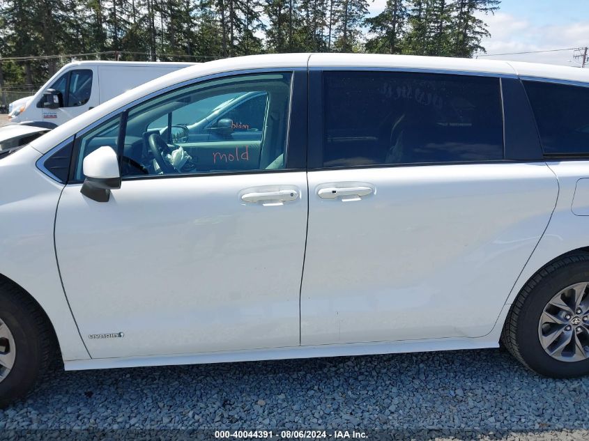 2021 Toyota Sienna Le VIN: 5TDKRKEC6MS046321 Lot: 40044391