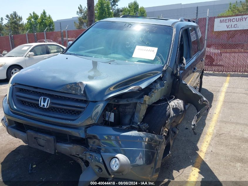 2005 Honda Pilot Ex-L VIN: 2HKYF18725H561206 Lot: 40044418