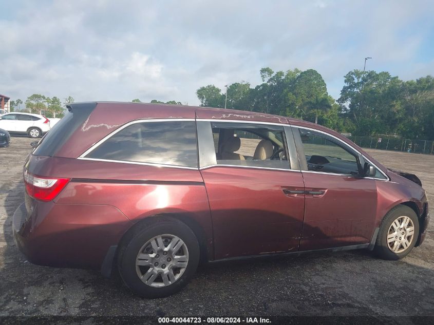 2011 Honda Odyssey Lx VIN: 5FNRL5H23BB054933 Lot: 40044723