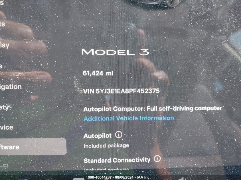 2023 TESLA MODEL 3 REAR-WHEEL DRIVE - 5YJ3E1EA8PF452375