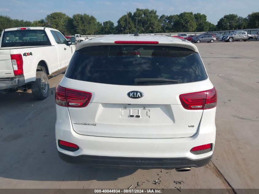 2019 Kia Sorento 3.3L Lx VIN: 5XYPG4A55KG441986 Lot: 40044934