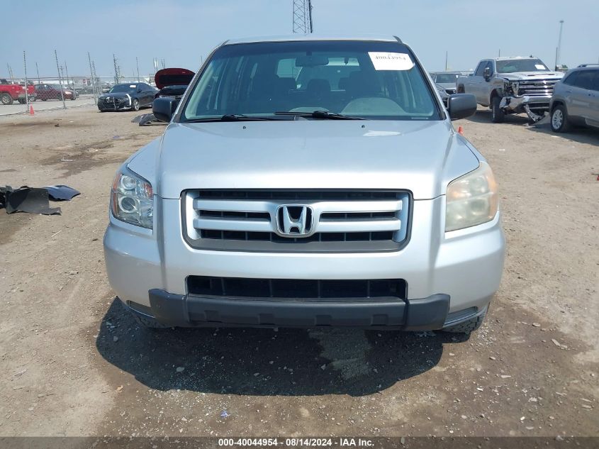 2007 Honda Pilot Lx VIN: 5FNYF28187B035021 Lot: 40044954