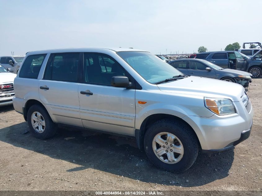 2007 Honda Pilot Lx VIN: 5FNYF28187B035021 Lot: 40044954