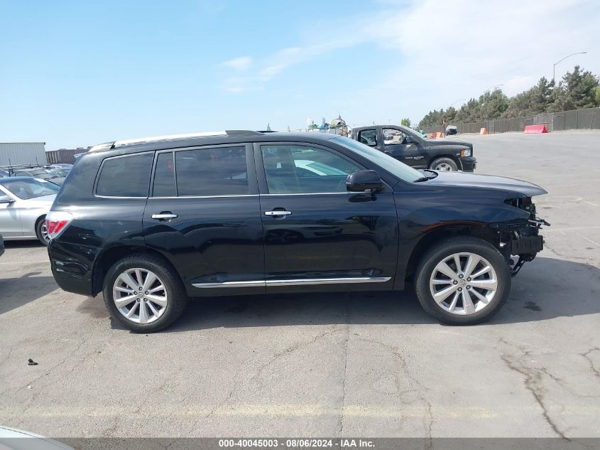2012 Toyota Highlander Hybrid Hybrid Limited VIN: JTEDC3EH8C2005637 Lot: 40045003