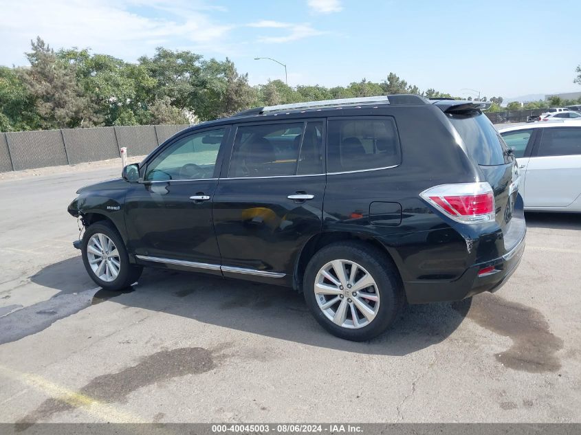 2012 Toyota Highlander Hybrid Hybrid Limited VIN: JTEDC3EH8C2005637 Lot: 40045003