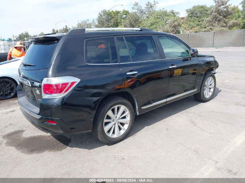 2012 Toyota Highlander Hybrid Hybrid Limited VIN: JTEDC3EH8C2005637 Lot: 40045003