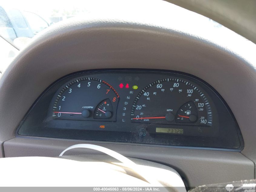 2004 Toyota Camry Le V6 VIN: 4T1BF30K14U587393 Lot: 40045063