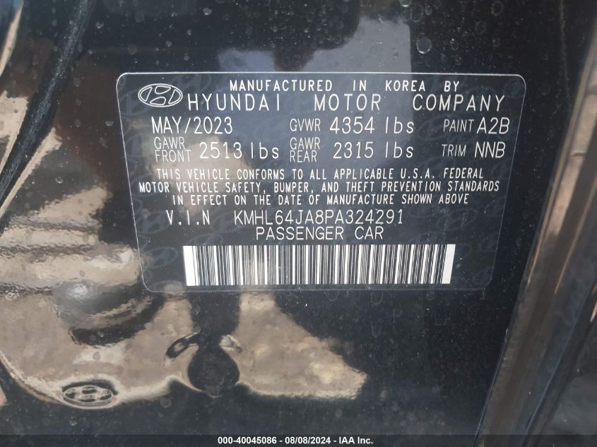 KMHL64JA8PA324291 2023 Hyundai Sonata Sel