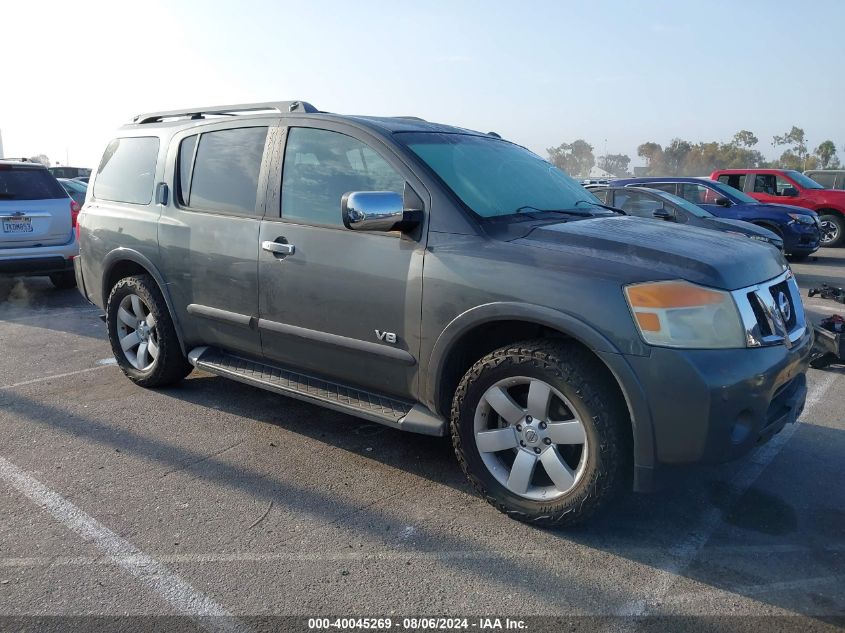 2008 Nissan Armada Le VIN: 5N1AA08D48N602452 Lot: 40045269