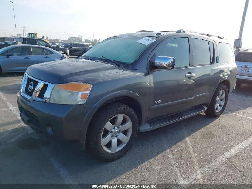 2008 Nissan Armada Le VIN: 5N1AA08D48N602452 Lot: 40045269