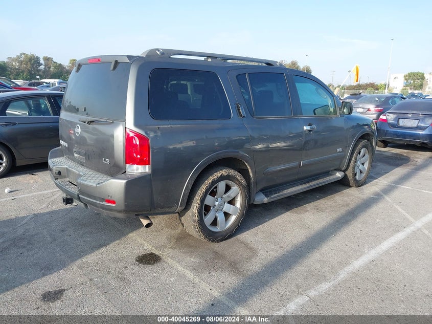 2008 Nissan Armada Le VIN: 5N1AA08D48N602452 Lot: 40045269