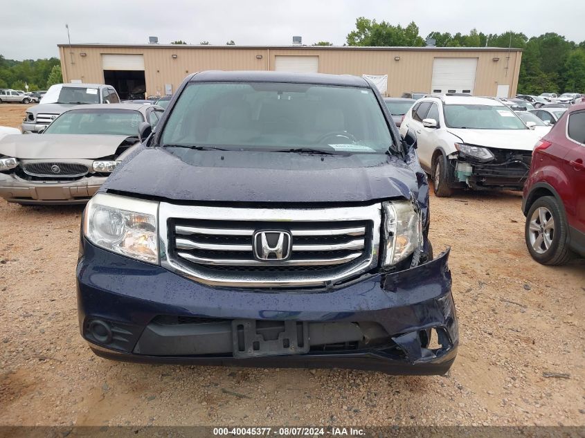 2013 Honda Pilot Lx VIN: 5FNYF4H24DB071689 Lot: 40045377