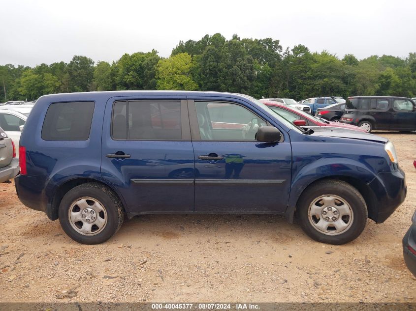 2013 Honda Pilot Lx VIN: 5FNYF4H24DB071689 Lot: 40045377