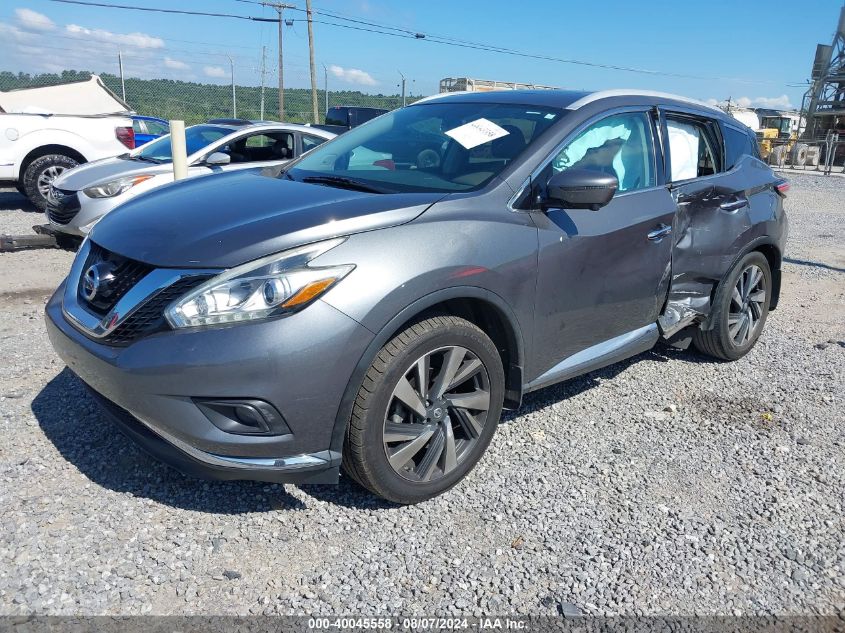 VIN 5N1AZ2MHXHN106956 2017 Nissan Murano, Platinum no.2