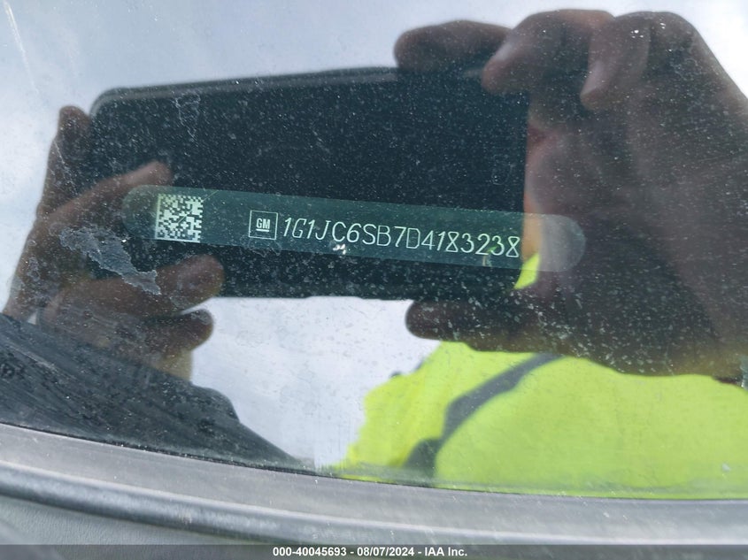 2013 Chevrolet Sonic Lt VIN: 1G1JC6SB7D4183238 Lot: 40045693