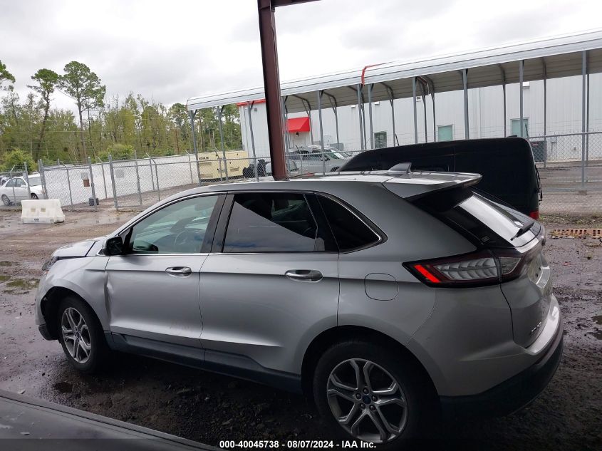 2016 Ford Edge Titanium VIN: 2FMPK3K97GBB21540 Lot: 40045738