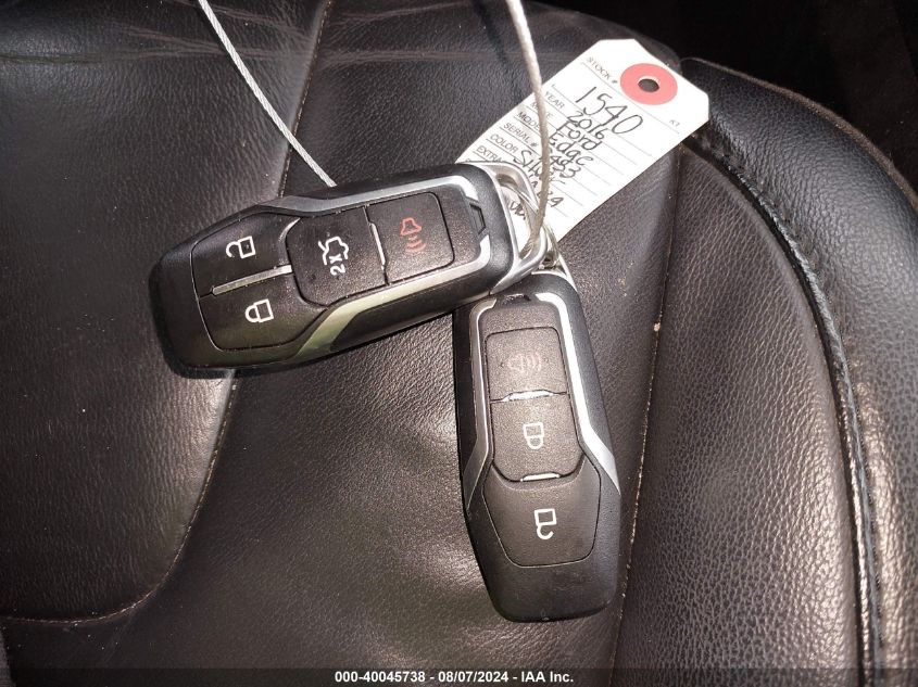 2016 Ford Edge Titanium VIN: 2FMPK3K97GBB21540 Lot: 40045738