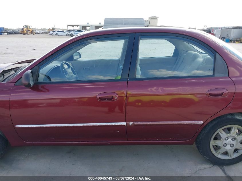 2002 Kia Spectra Ls VIN: KNAFB121825173283 Lot: 40045749