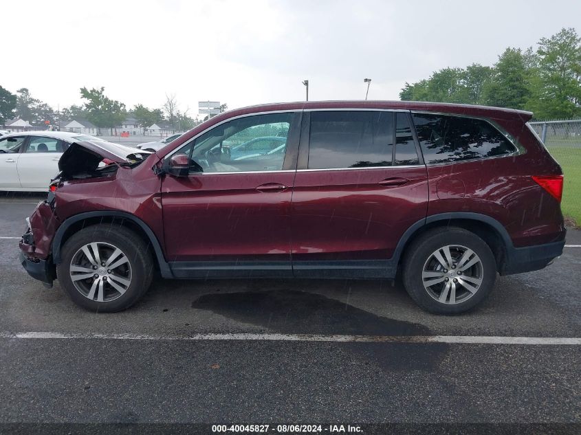 2018 Honda Pilot Ex-L VIN: 5FNYF6H54JB033218 Lot: 40045827