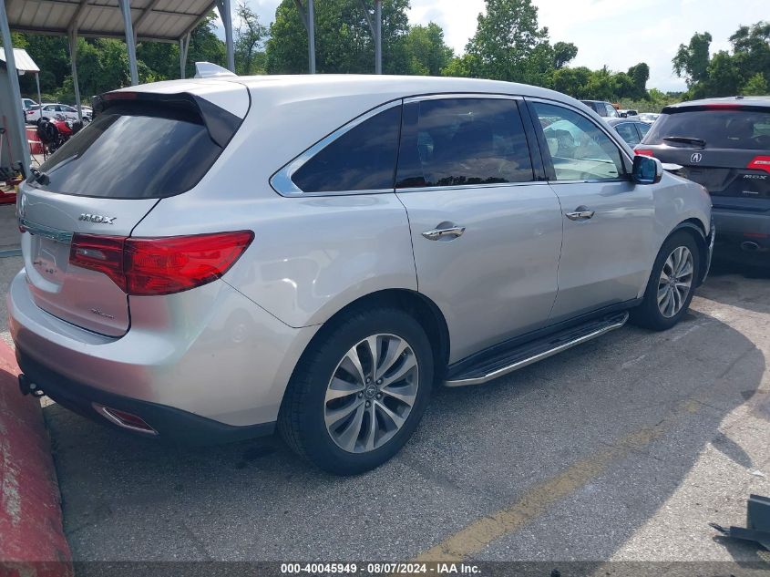 2015 Acura Mdx Technology Package VIN: 5FRYD4H40FB001549 Lot: 40045949