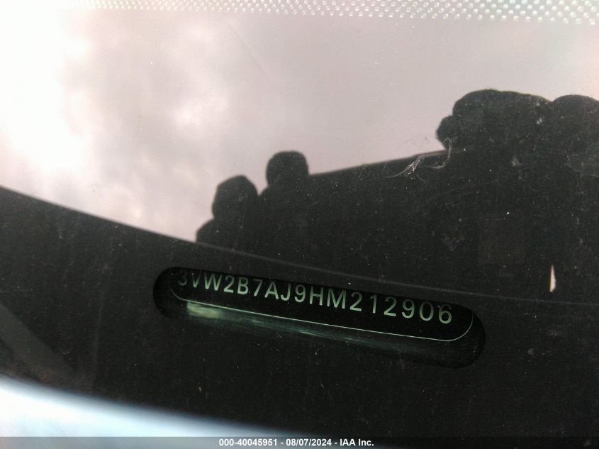 2017 VOLKSWAGEN JETTA S - 3VW2B7AJ9HM212906