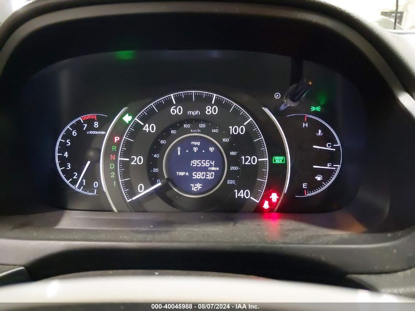 2012 Honda Cr-V Ex-L VIN: 2HKRM4H76CH624168 Lot: 40045988