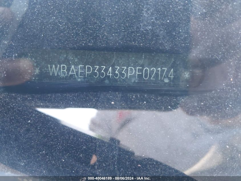 2003 BMW 325Xit VIN: WBAEP33433PF02174 Lot: 40046189
