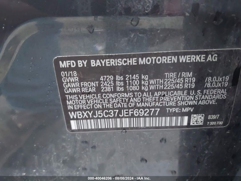 WBXYJ5C37JEF69277 2018 BMW X2 xDrive28I