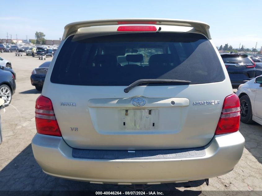 2003 Toyota Highlander Limited V6 VIN: JTEGF21A730119759 Lot: 40046264