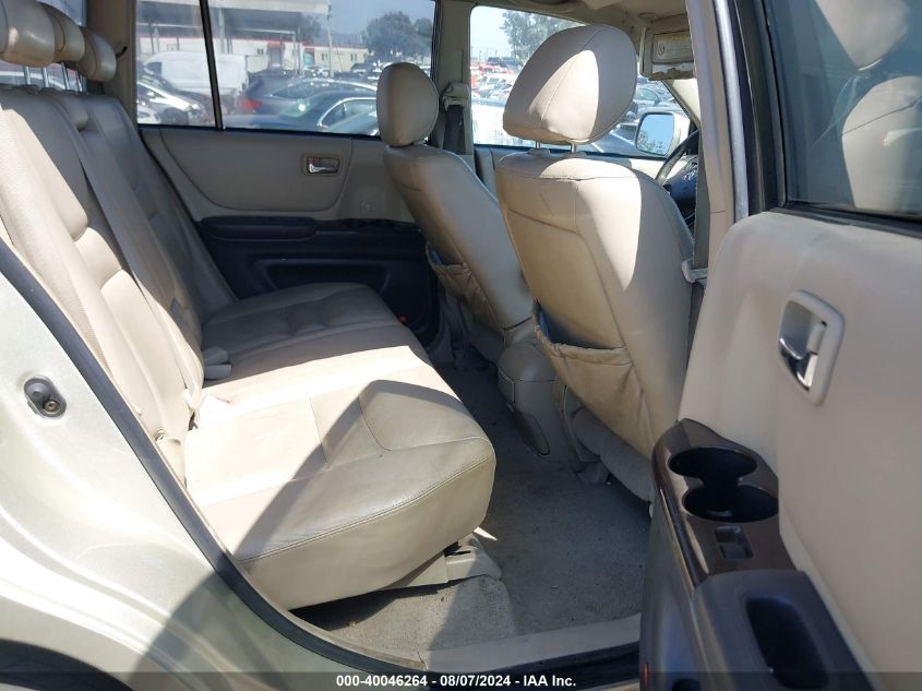 2003 Toyota Highlander Limited V6 VIN: JTEGF21A730119759 Lot: 40046264