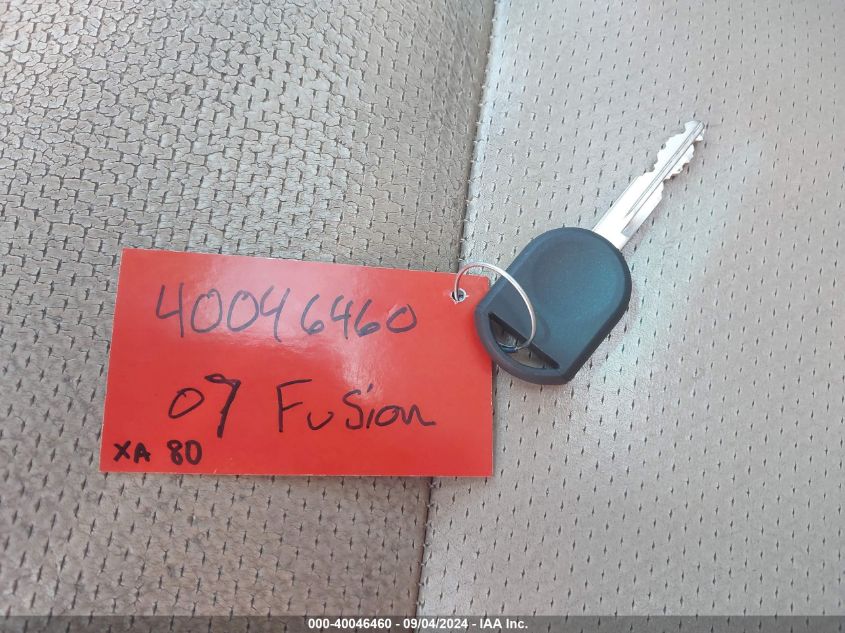 2007 Ford Fusion Sel VIN: 3FAHP08147R221936 Lot: 40046460