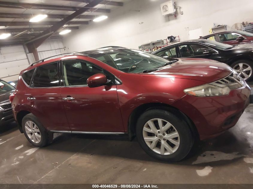 2011 Nissan Murano Sl VIN: JN8AZ1MW3BW158609 Lot: 40046529