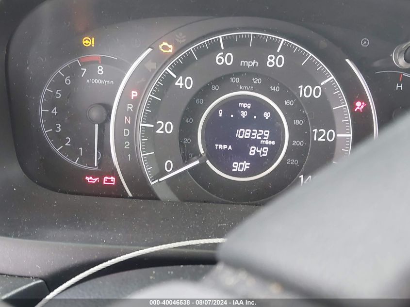 2012 Honda Cr-V Ex VIN: 2HKRM3H5XCH509873 Lot: 40046538