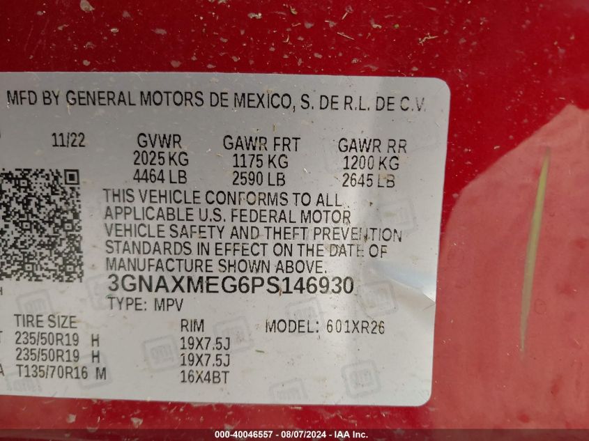 2023 CHEVROLET EQUINOX RS - 3GNAXMEG6PS146930