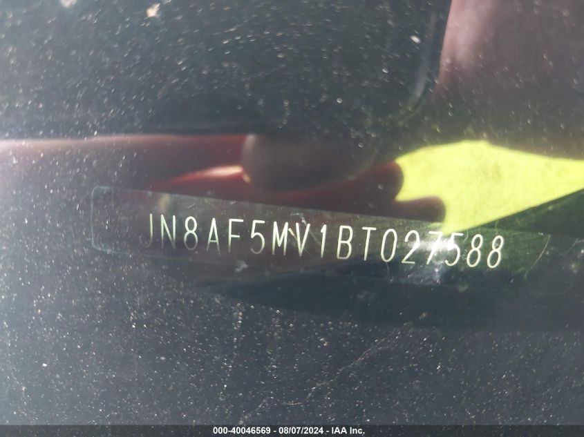 JN8AF5MV1BT027588 2011 Nissan Juke Sv