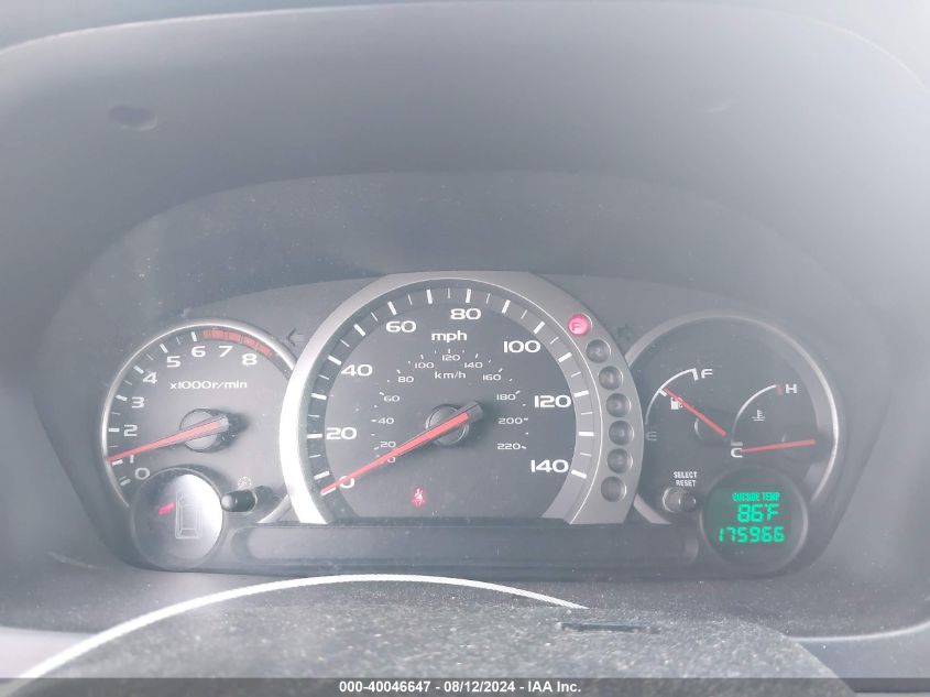 2005 Honda Pilot Ex-L VIN: 5FNYF18625B024809 Lot: 40046647