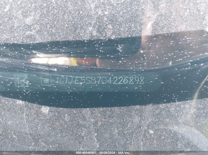 2013 Chevrolet Sonic Ltz Auto VIN: 1G1JE5SB7D4226898 Lot: 40046901