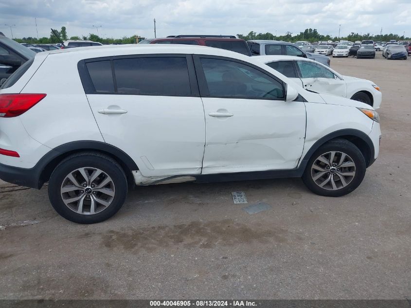 2016 Kia Sportage Lx VIN: KNDPB3AC1G7878878 Lot: 40046905