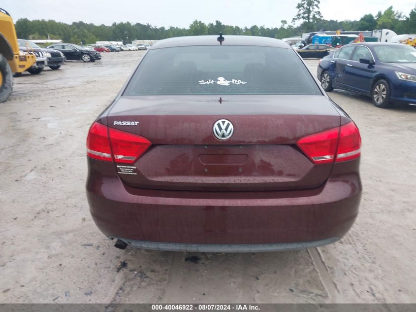 2013 Volkswagen Passat 2.5L Wolfsburg Edition VIN: 1VWAH7A39DC148146 Lot: 40046922