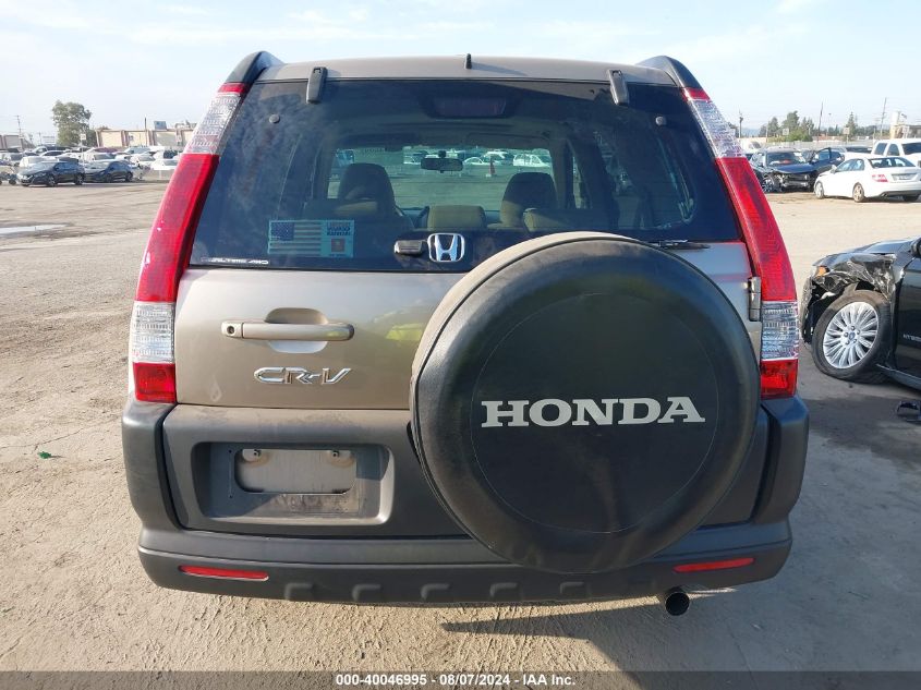 2006 Honda Cr-V Ex VIN: JHLRD78886C005990 Lot: 40046995