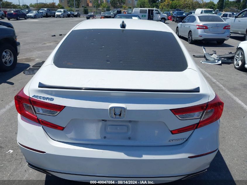 2021 Honda Accord Sport VIN: 1HGCV1F38MA105747 Lot: 40047054