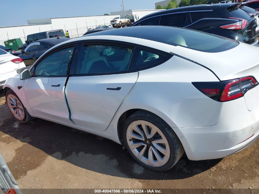 2021 Tesla Model 3 Standard Range Plus Rear-Wheel Drive VIN: 5YJ3E1EA5MF851319 Lot: 40047086