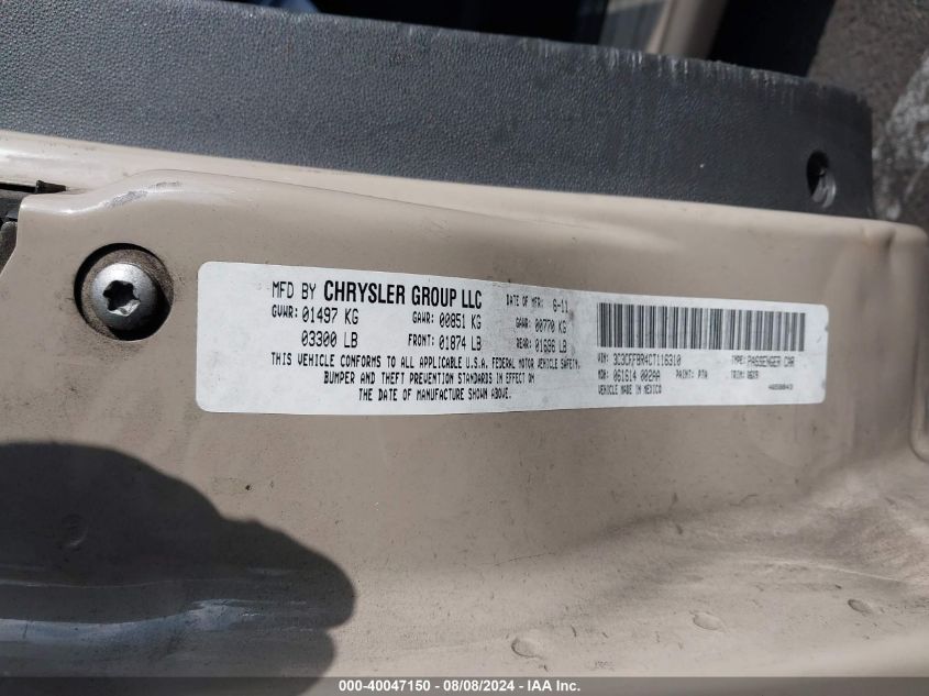 2012 Fiat 500 Sport VIN: 3C3CFFBR4CT116310 Lot: 40047150