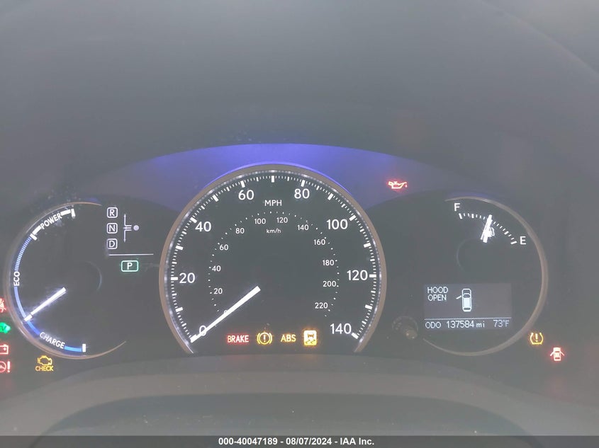 2012 LEXUS CT 200H VIN: JTHKD5BH0C2059277